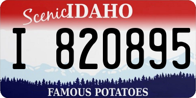 ID license plate I820895