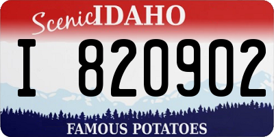 ID license plate I820902