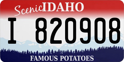 ID license plate I820908