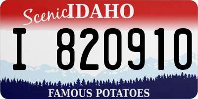 ID license plate I820910