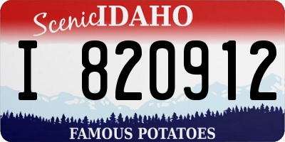 ID license plate I820912
