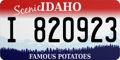 ID license plate I820923