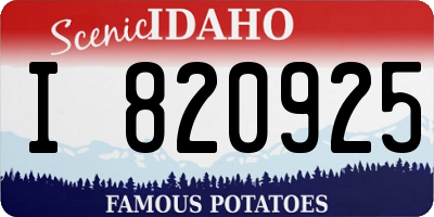 ID license plate I820925