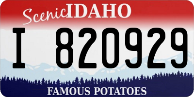 ID license plate I820929