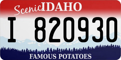 ID license plate I820930