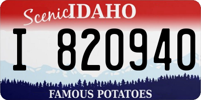 ID license plate I820940