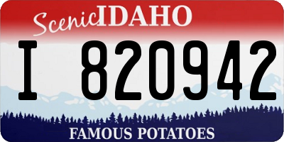 ID license plate I820942