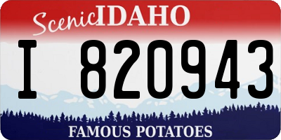 ID license plate I820943