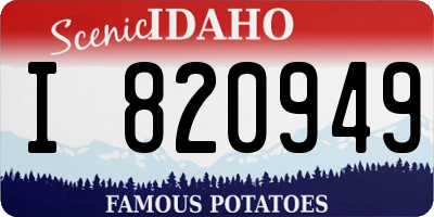 ID license plate I820949