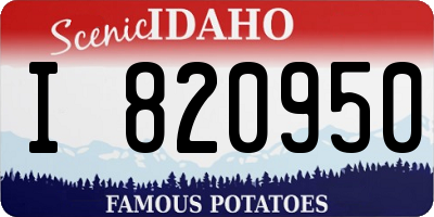 ID license plate I820950