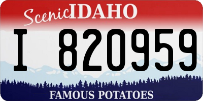 ID license plate I820959