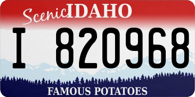 ID license plate I820968