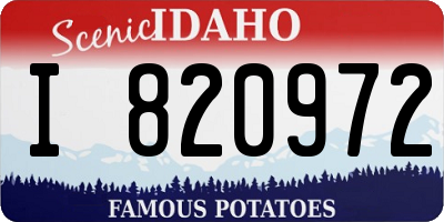 ID license plate I820972