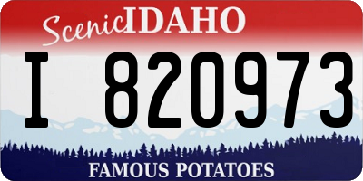 ID license plate I820973