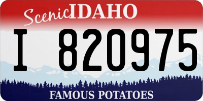 ID license plate I820975