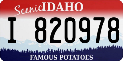 ID license plate I820978