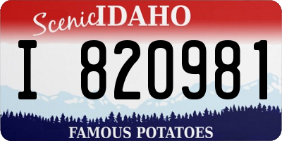 ID license plate I820981