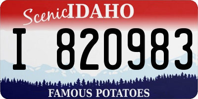 ID license plate I820983