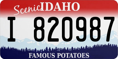 ID license plate I820987