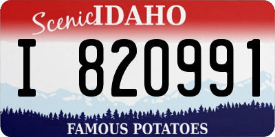 ID license plate I820991