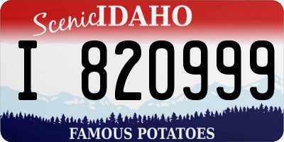 ID license plate I820999