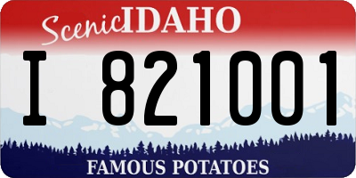 ID license plate I821001