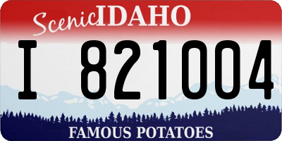 ID license plate I821004