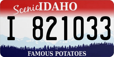 ID license plate I821033