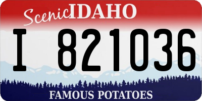 ID license plate I821036