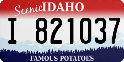 ID license plate I821037