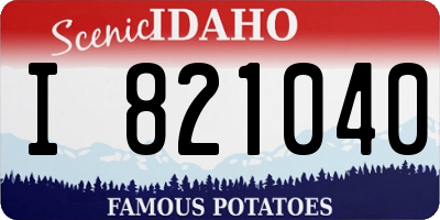 ID license plate I821040
