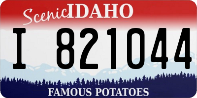 ID license plate I821044