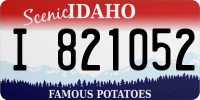 ID license plate I821052