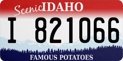 ID license plate I821066