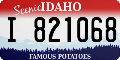 ID license plate I821068