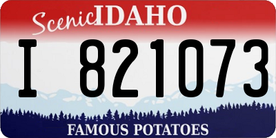 ID license plate I821073