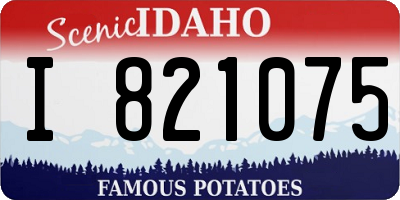 ID license plate I821075