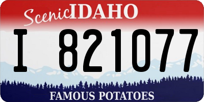 ID license plate I821077