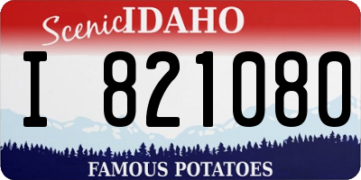 ID license plate I821080