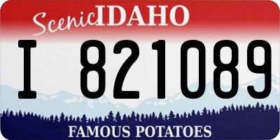 ID license plate I821089
