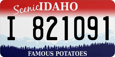 ID license plate I821091