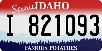 ID license plate I821093