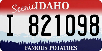 ID license plate I821098