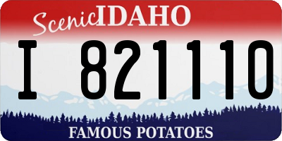 ID license plate I821110