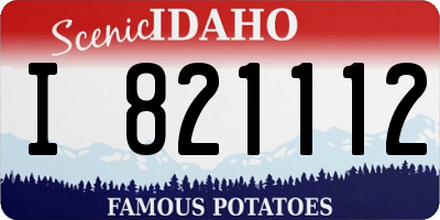 ID license plate I821112