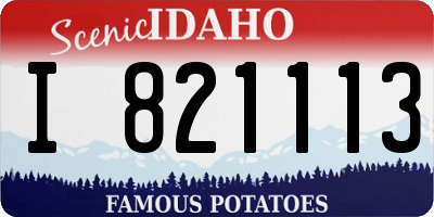 ID license plate I821113