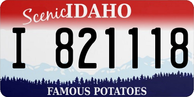 ID license plate I821118