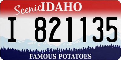 ID license plate I821135