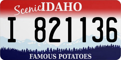 ID license plate I821136