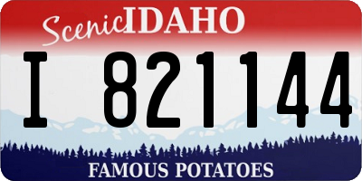 ID license plate I821144